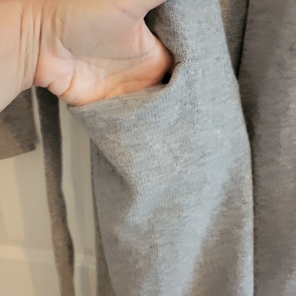 Ugg Cashmere Heather Gray Hooded Open Front Cardigan Size Medium - Picture 5 of 12